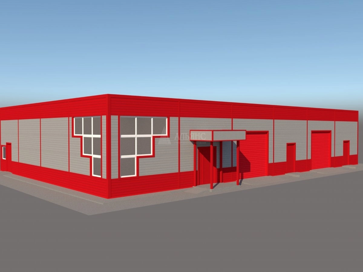 3D визуализация СТО из сэндвич-панелей - фото 6