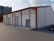 3D визуализация Ангар-склад с навесом 