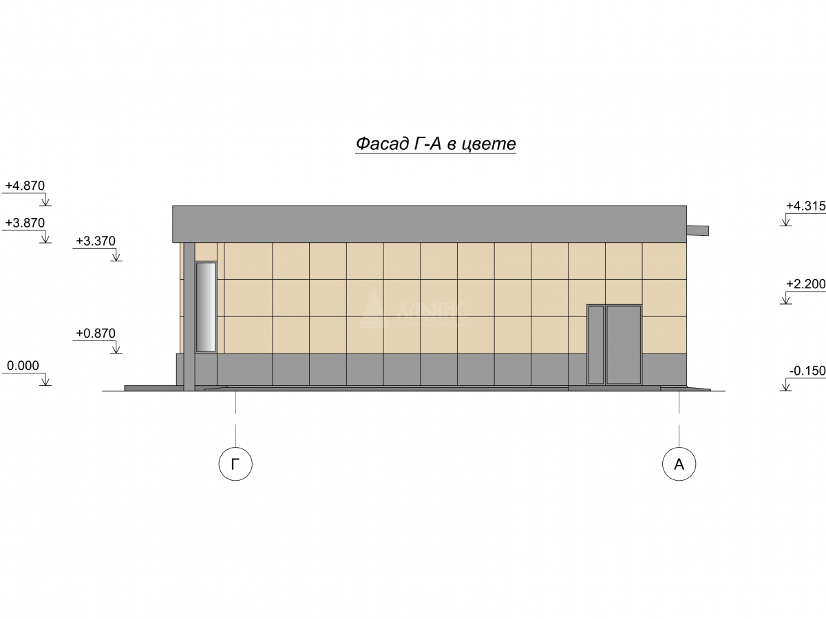 3D визуализация Торговый павильон из сэндвич-панелей - фото 9
