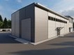 3D визуализация Проект ангара-склада с АБК 