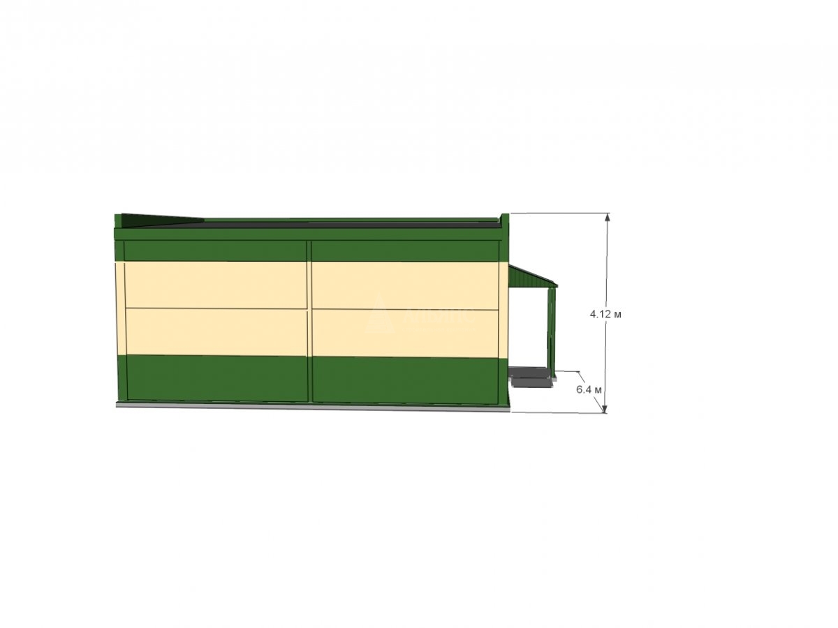 3D визуализация Павильон из сэндвич-панелей - фото 14