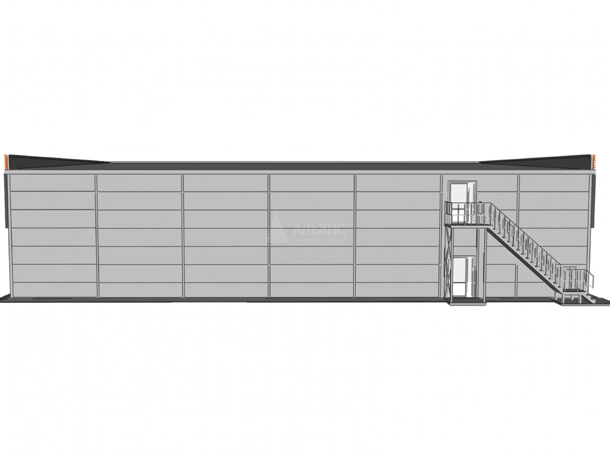 3D визуализация Магазин из сэндвич-панелей - фото 4