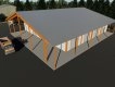 3D визуализация Ангар-склад с навесом 
