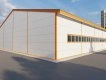 3D визуализация Ангар-склад с навесом 